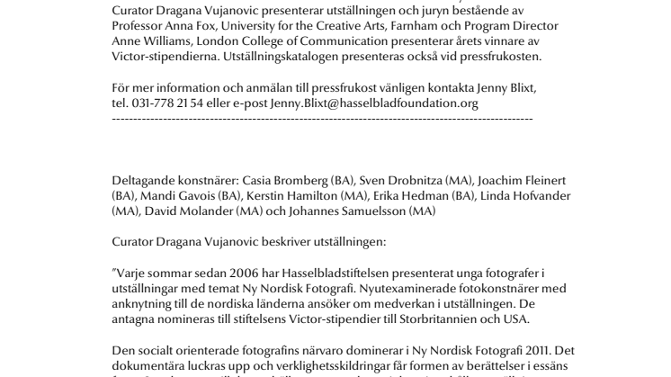 Ny Nordisk Fotografi 2011