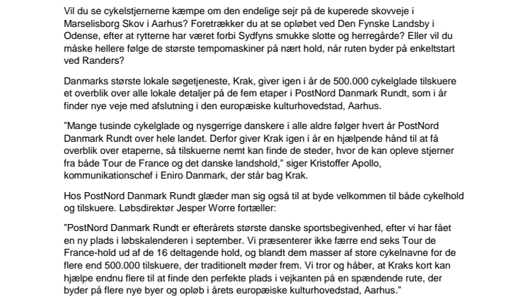 Krak bringer dig helt tæt på PostNord Danmark Rundt