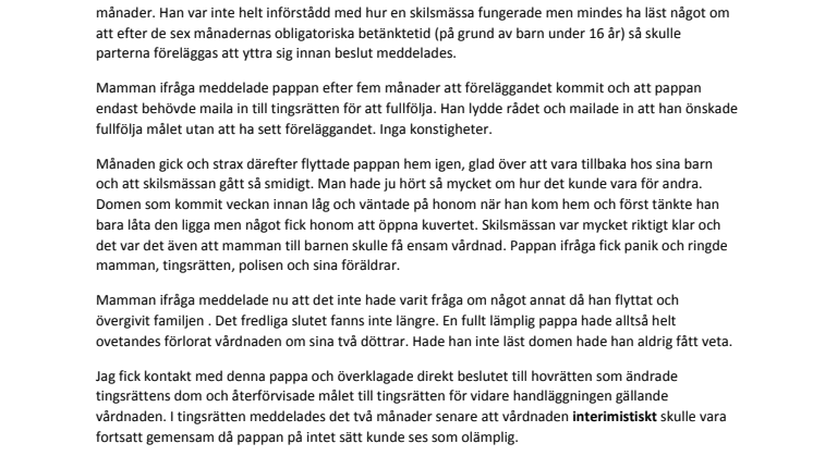 Han blev av med vårdnaden utan att veta om det - Juristpunkten