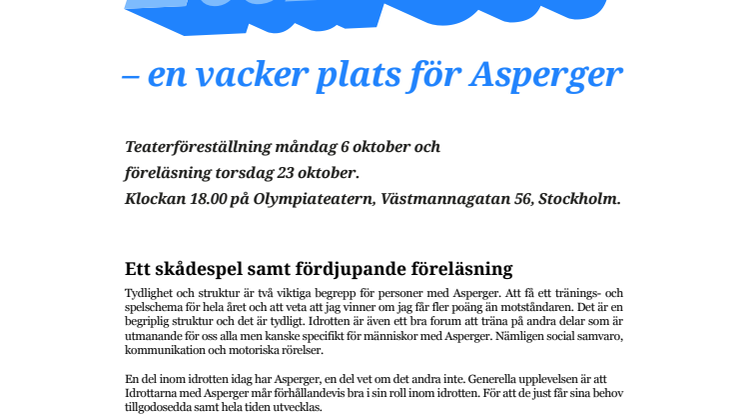 Idrott - en vacker plats för Asperger