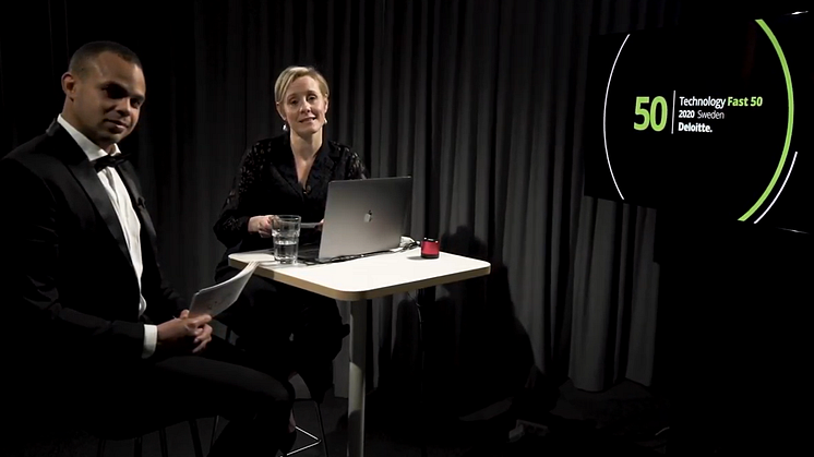 Årets Sweden Technology Fast 50 presenterades i en serie webbsändningar under ledning av Rasmus Dahlberg och Ester Sundström, Deloitte.