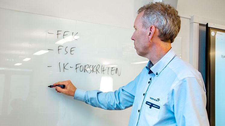 Instruktør ved smartboard