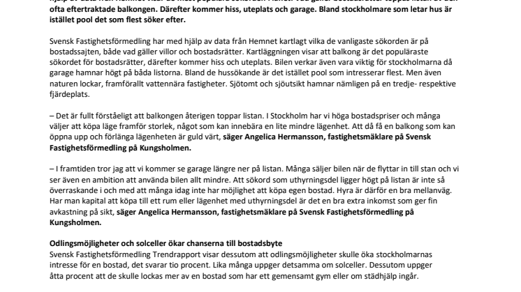 Balkong, pool och garage: Här är de hetaste bostadssökningarna bland stockholmarna 