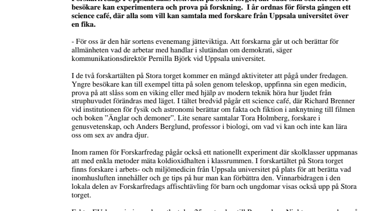 Forskarfredag på Stora torget