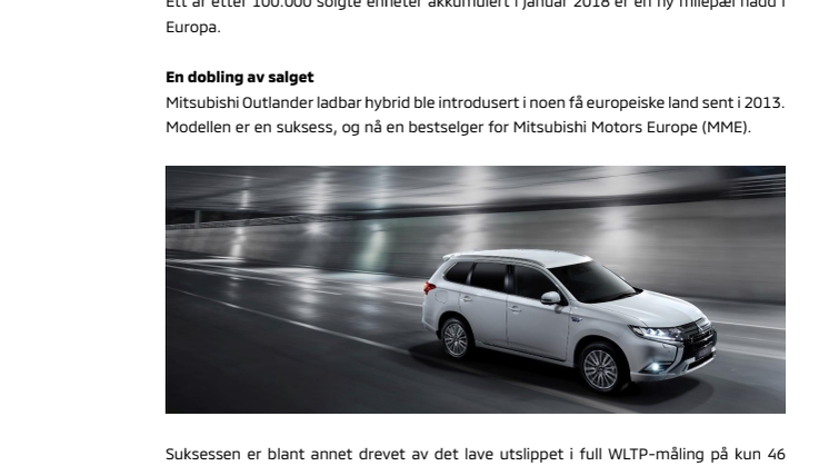Outlander PHEV  - Mitsubishi Motors sin toppmodell i Europa