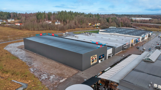 Flygbild NetOnNet Trollhättan. 
