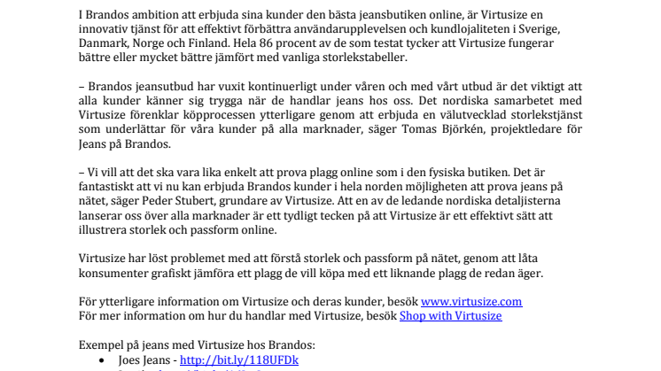 Hitta rätt jeansstorlek med Brandos nya mätguide