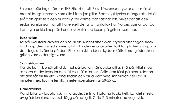 Så grillar du lax i sommar 
