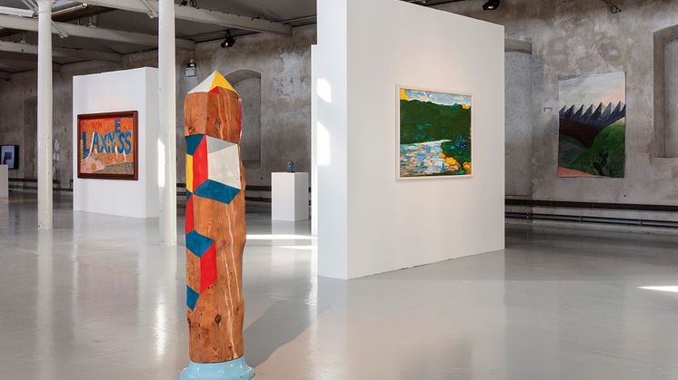 Installationsvy: Upprymd, Åke Pallarp på Färgfaabriken