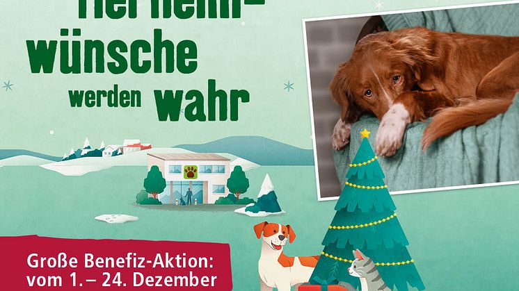 Keine traurige Corona-Weihnachten im Tierheim: Fressnapf-Märkte laden europaweit ein zur Aktion „Tierheimwünsche werden wahr“