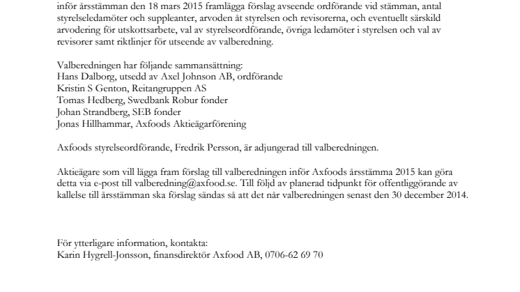 Valberedning