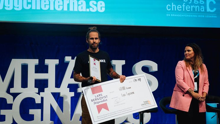 Lars Larsson fick 2019 års Lars Bergqvist-stipendium