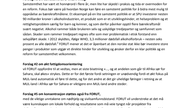 FORUT høringsuttalelse Dokument 8-25 S (2016-2017)