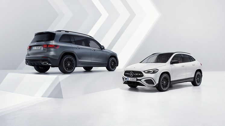 Nu har Mercedes-Benz visat de senaste versionerna av sina kompakta suv-modeller GLA och GLB