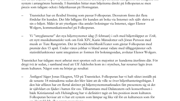 Folkoperan byter biljettsystem