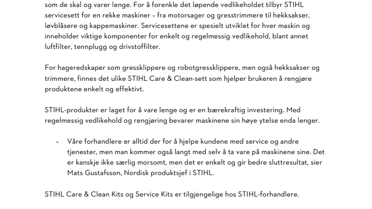 VEDLIKEHOLDS- OG RENGJØRINGSSETT FOR OPTIMAL YTELSE OG LEVETID.pdf