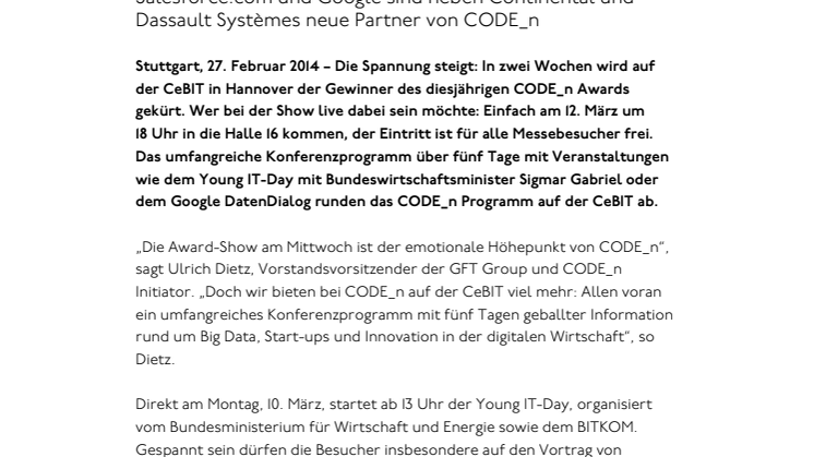 CODE_n auf der CeBIT: Fünf Tage „Big Data“ live erleben 