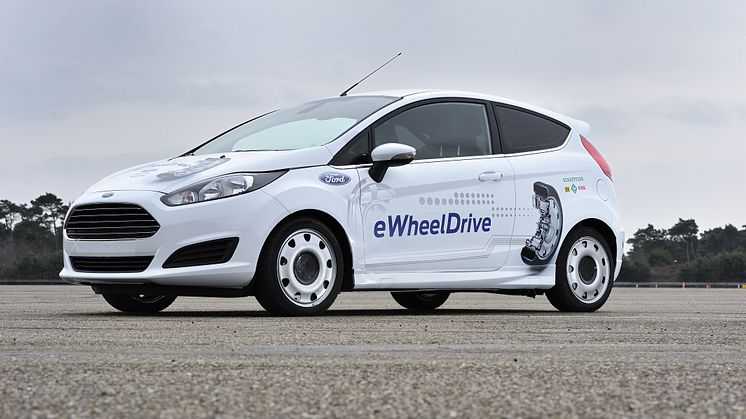 Ford och Schaeffler visar upp sitt eWheelDrive-projekt –Fiesta-baserad forskningsbil kan ge större smidighet och enklare parkering i tätort