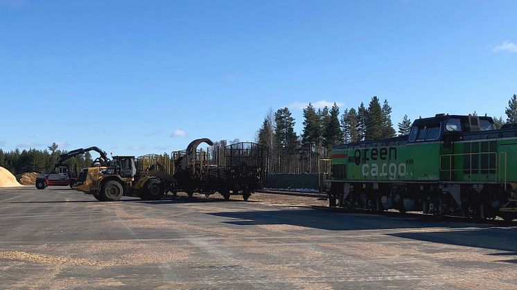 Green Cargo and Vallviksbruk at Malugnsfors terminal