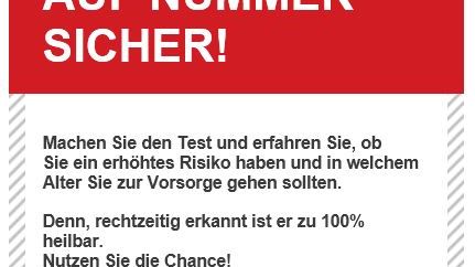 Schnell-Check Darmkrebs. Der Online-Risikotest als white-label Widget