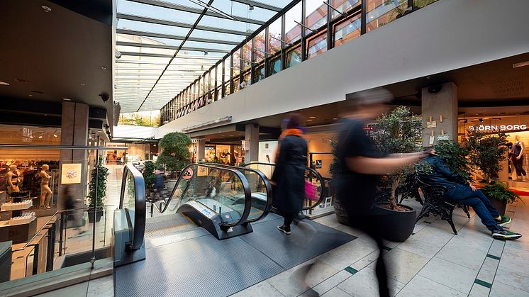 TMP Alarm valde LDA NEO, utrymningslarm med talat meddelande, för att säkra Västermalmsgallerian i Stockholm.