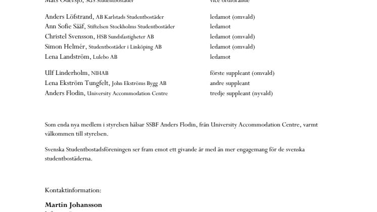Svenska Studentbostadsföreningens årsstämma 2008
