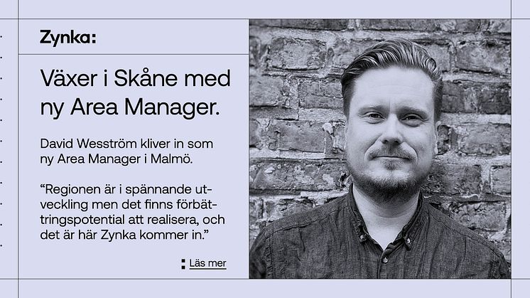 Zynka stärker upp i söder – Ny Area Manager med lång erfarenhet inom Information Management 