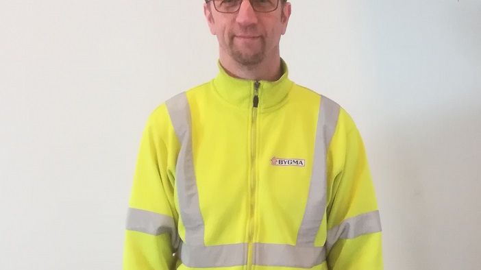 Pladsmedarbejder Brian Lymann Iversen fra Bygma Kolding har 25-års jubilæum den 10. marts 