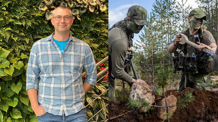 Martin Schülers avhandling visar på brister i försvarets säkerhetsarbete och i sättet man övar. Foto: Anna Hallberg samt Försvarsmakten.