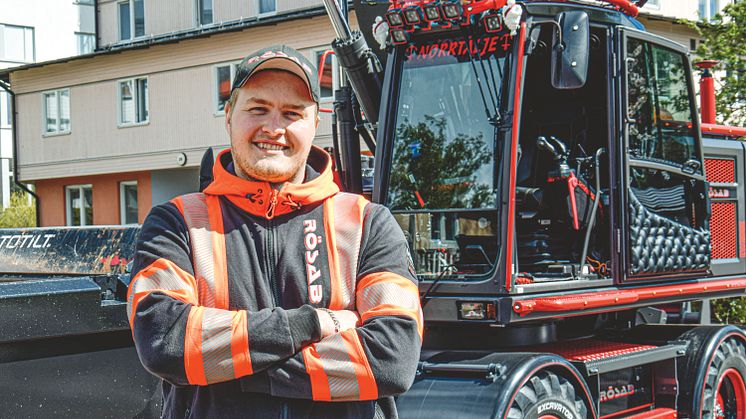 Andreas Karlsson och hans hjulgrävare vann tävlingen även 2020, då den arrangerades för första gången.  Foto: Ulrika Andersson