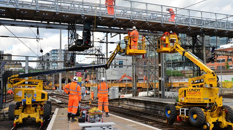 Work continues apace at King's Cross as part of the East Coast Mainline upgrade (credit: Network Rail)
