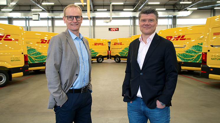 Michael Källbäcker, kvalitets- och miljöchef, och Peter Ervasalo, vd, på DHL Express