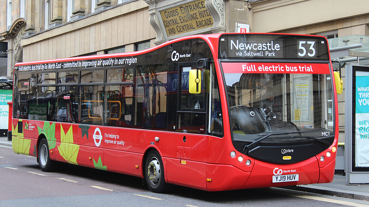Go North East commits to improving air quality with further electric bus trials ahead of investment