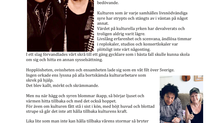 Kikki Danielsson & Sulo Karlsson om "I Shall Be Released"