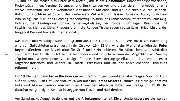 Der Bootshafensommer feiert Vielfalt und Demokratie
