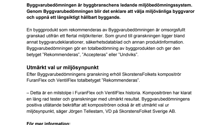 Tätning av ventilationskanaler med hållbar miljöprofil