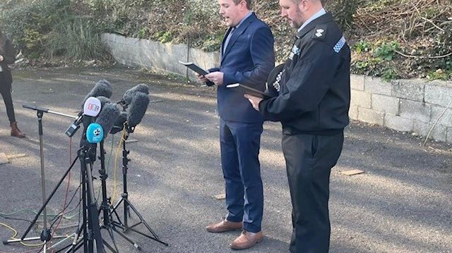Detective Superintendent Lewis Basford and Chief Supt James Collis