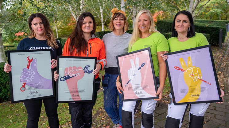 Fr v: Sonja Larssson, Stephanie Olsson, Isabelle McAllister, Fanny Wikerud och Frida Turegård.