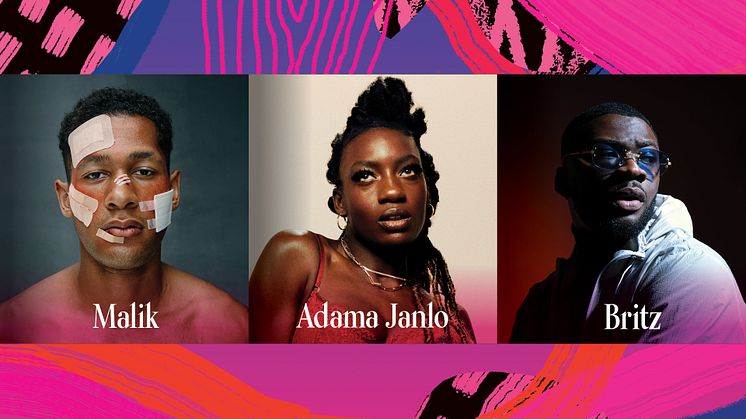 Under Oslo World UNG blir det gratis konsert med disse artistene på Deichman Bjørvika: Malik, Adama Janlo og BRITZ .