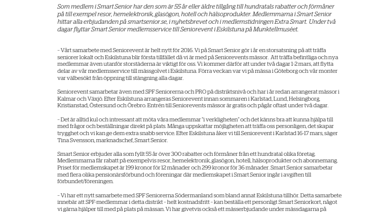 Smart Senior träffar seniorer på mässa i Eskilstuna