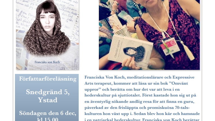 Aktuell författare gästar Ystad den 6 december