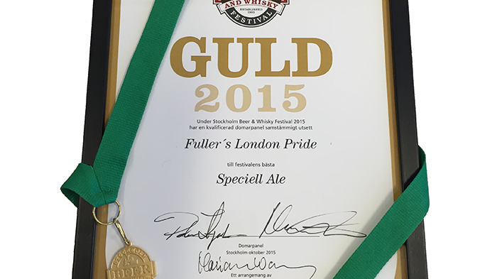 Guld för London Pride på Stockholm Beer & Whiskyfestival  