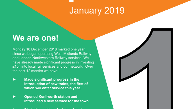 West Midlands Trains Business Update - Jan 2019