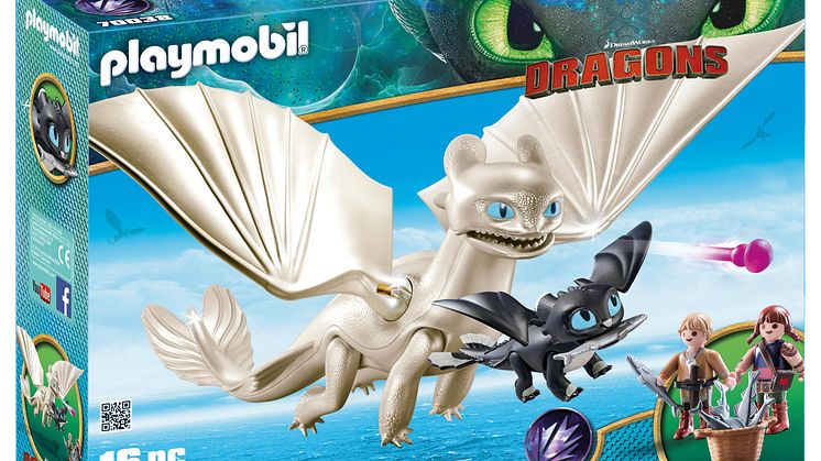 Tagschatten und Kinder mit Baby von PLAYMOBIL (70038)drachen_Box links