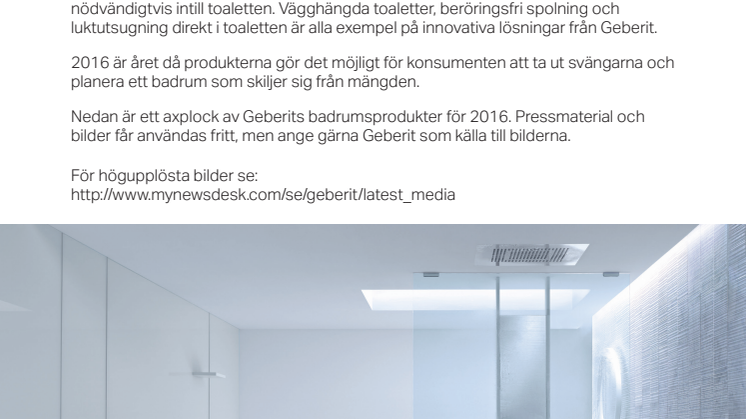 Geberits badrum 2016 - inspiration