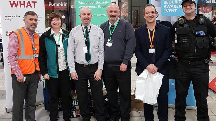From left: Darren Hanley, head of security and emergency planning with revenue and security managers and a BTP officer