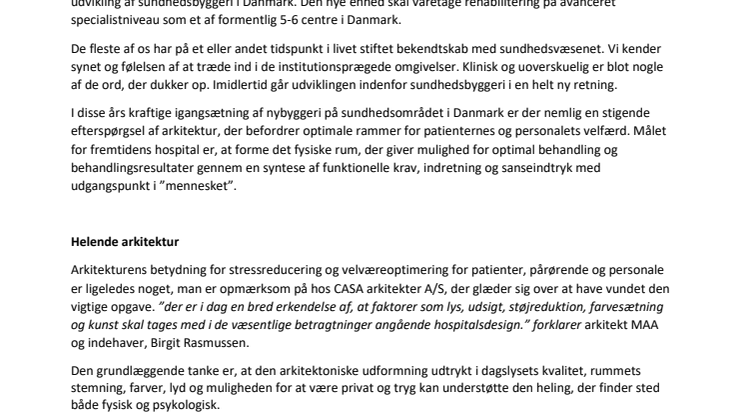 Nyt flagskib for neurorehabilitering i Region Midtjylland