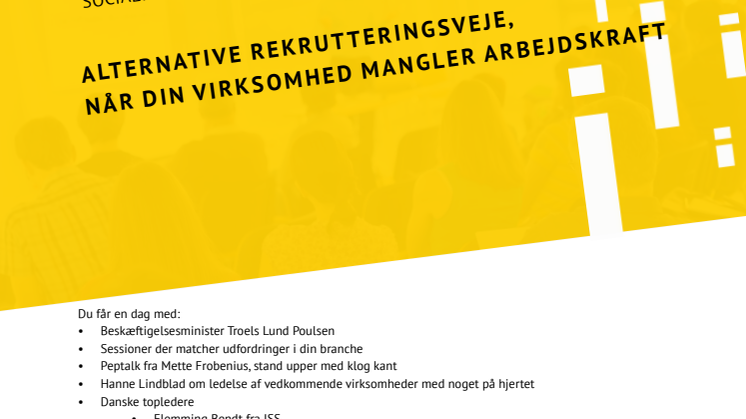 Konference: Alternative rekrutteringsveje, når din virksomhed mangler arbejdskraft