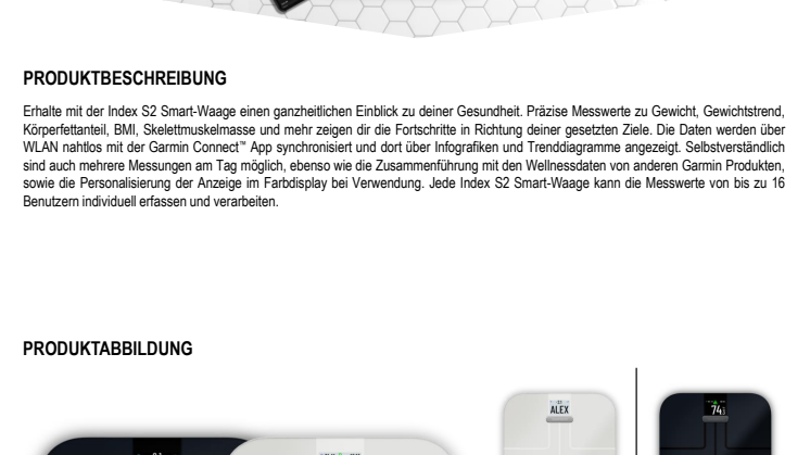 Datenblatt Garmin Index S2