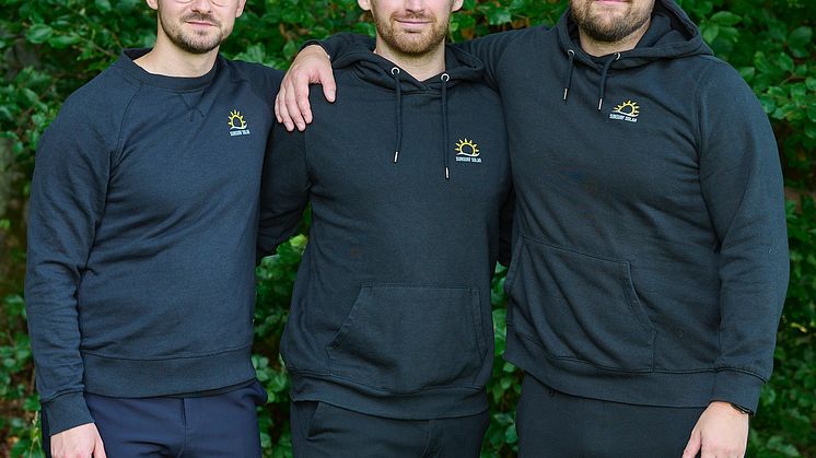 Team Sunsurf Solar (från vänster, Björn Larsson, Marc Montgomery och Martin Ögård)